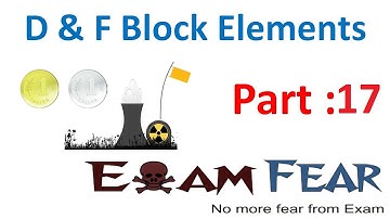Chemistry D & F Block Elements part 17 (Oxidation States) CBSE class 12 XII