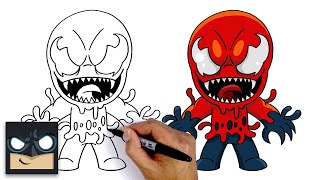 how to draw toxin symbiote step by step tutorial