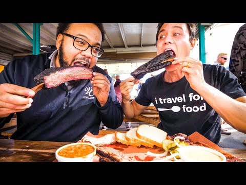 GIANT BEEF RIBS and Brisket - AMERICAN FOOD BBQ at Little Miss BBQ in Phoenix, AZ!