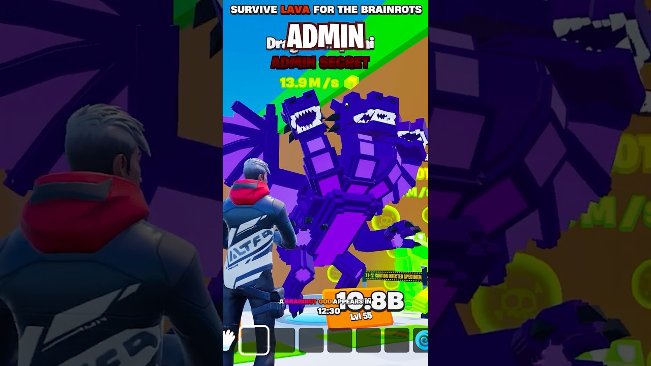 Worlds FIRST ADMIN SECRET in Survive LAVA for Brainrot 