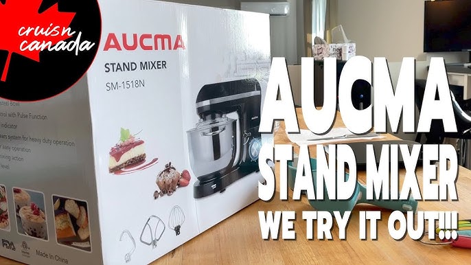 Aucma Stand Mixer,6.5-QT 660W 6-Speed Tilt-Head Food Mixer, Kitchen  Electric Mixer with Dough Hook, Wire Whip & Beater (6.5QT, Champagne)