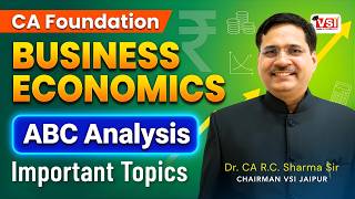 Abc Analysis For Business Economics Ca Foundation May 2026 Important Chapters Strategy