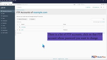 How to change the password of a FTP account in Plesk