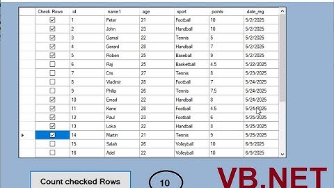 VB.net tutorial| Load data from SQL server #database into  Datagridview and  count  checked rows