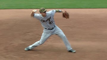 CWS@NYM: Frazier snags grounder to start a 5-4-3 DP