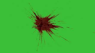 Blood Burst Green Screen L Blood Splash Effect