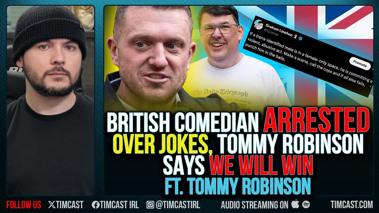 British Comedian ARRESTED Over Jokes, Tommy Robinson Says We Will WIN - YouTube