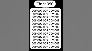 Find the odd number 090 within 6 sec. #spottheoddone #oddoneout #riddles #iqgame #brainteaser #iq