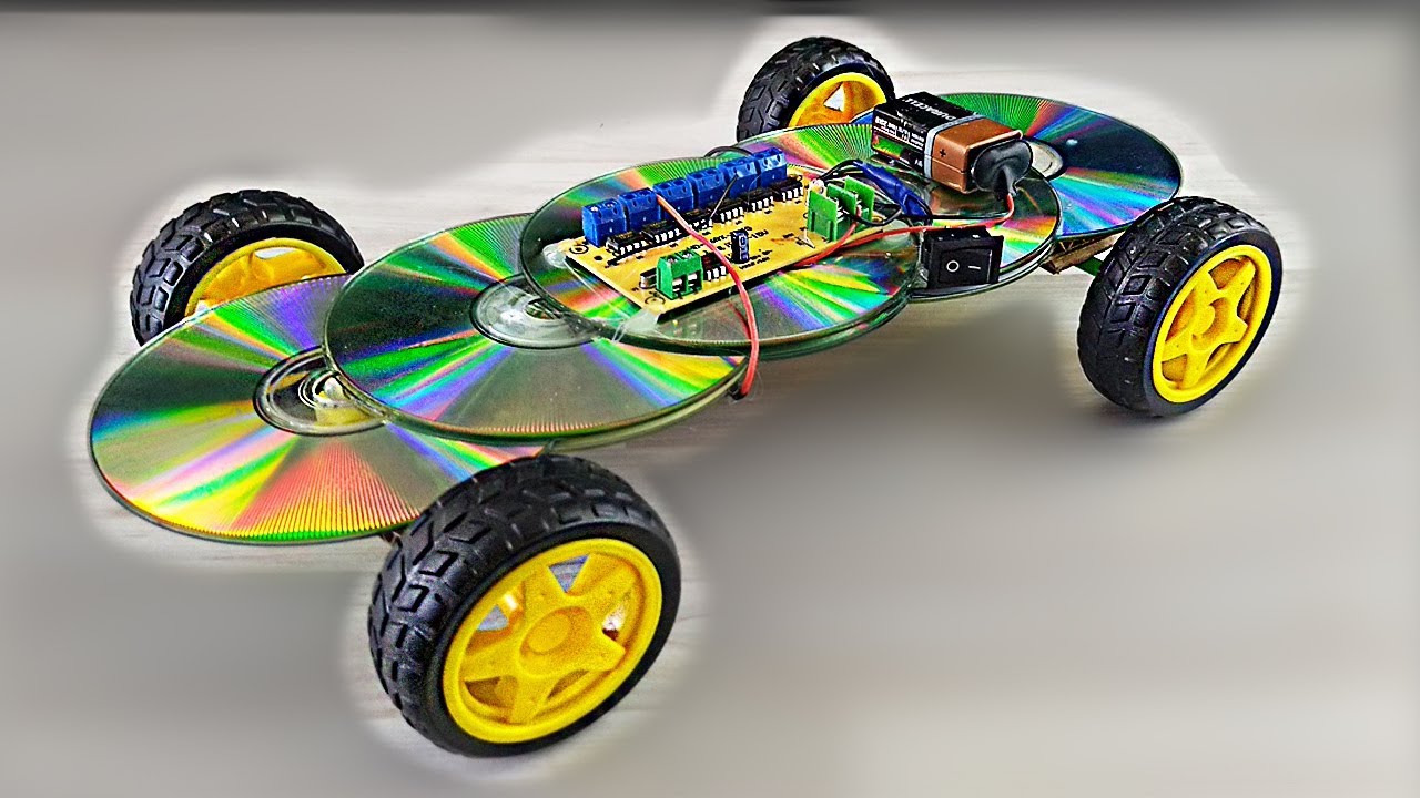 How To Make a Toy Car On The Remote Control Of The CD Drive YouTube