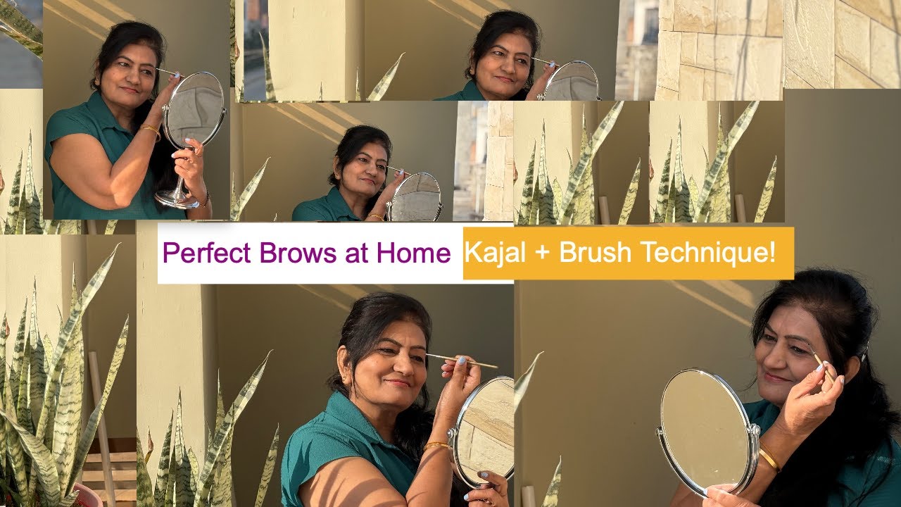 Shape Your Eyebrows at Home | Easy Kajal & Brush Technique for Perfect Brows
