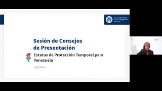 Presentación sobre el Estatus de Protección Temporal para Venezuela - 27 de Octubre de 2023