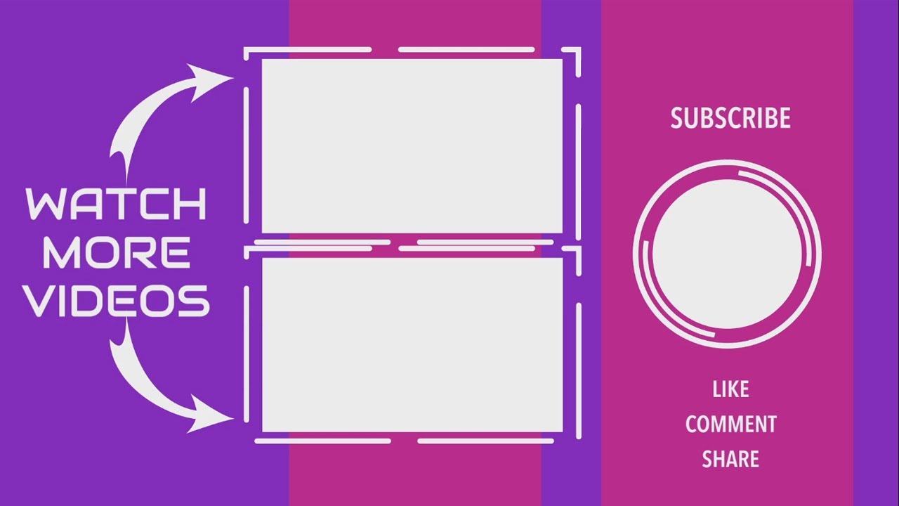 TOP 07 YouTube EndScreen Animation Templates [FREE Download] - YouTube