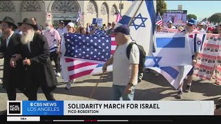 Hundreds march in solidarity with Israel in West LA