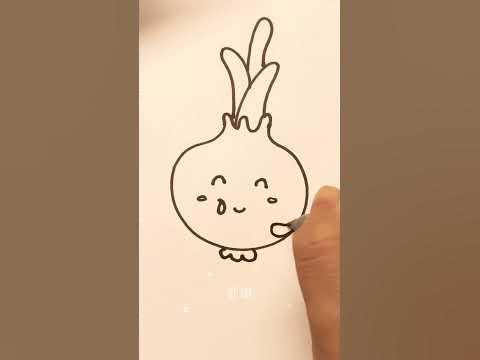Vẽ củ hành Tây đơn giản nè #doodle #drawingtutorial #draw #drawtips # ...