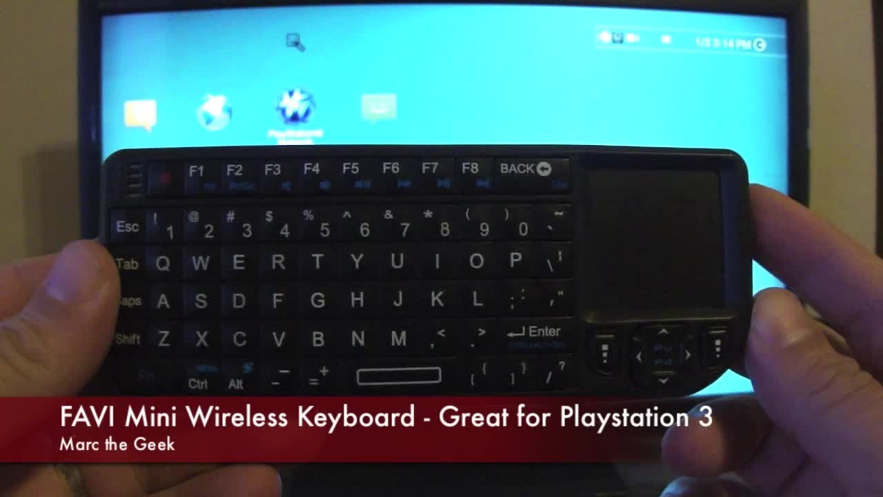 FAVI Mini Wireless keyboard Great for Playstation 3
