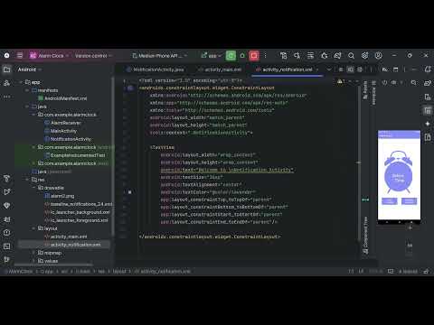 Alarm Clock – Android App | CodSoft internship project | Using Android Studio