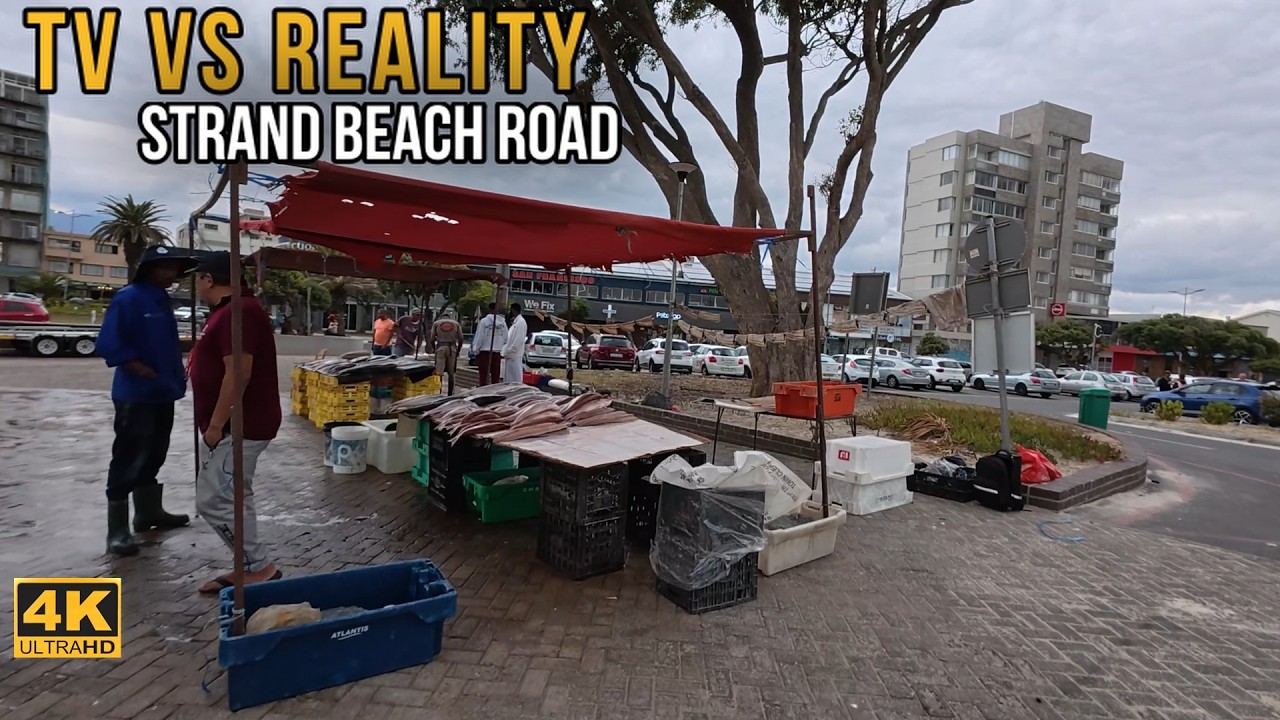 Walking into the Storm: Strand Beach Road Cape Town 4K | BL Images