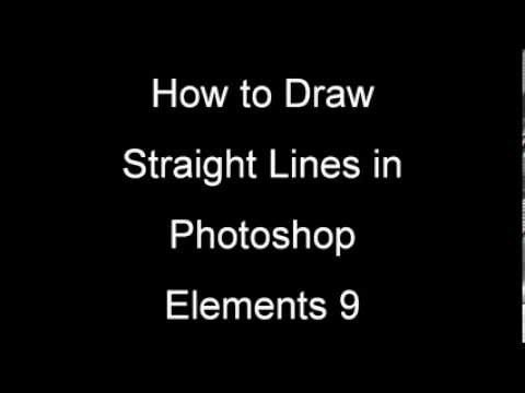 How to Draw Straight Lines in Photoshop Elements 9 ...