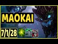 MAOKAI VS THRESH - 7/1/28 KDA SUPPORT GAMEPLAY