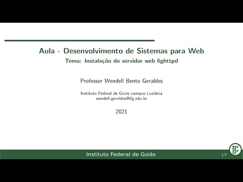 Vídeo: Como faço para usar o Lighttpd no Windows?