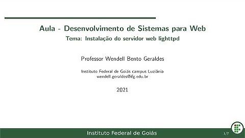 Aula - Servidor Web Lighttpd