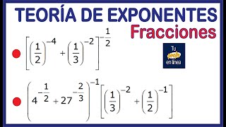 📘TEORÍA DE EXPONENTES 04: Exponentes con Fracciones