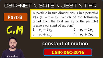 DEC 2016 CSIR-NET | Part-B | Q.NO 27 | Classical Mechanics | POTENTIAL G