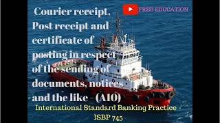 Road to CDCS - ISBP745 - Courier receipt, post receipt and certificate of posting (A10) Road To Cdcs Isbp745 Language A21