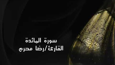 سورة المائدة من صلاة التراويح@القارئ رضا محرم