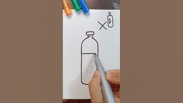 How To Draw Water Bottle Step by Step #shorts #shortsfeed