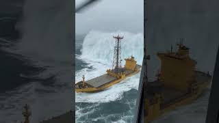 ULCC Cargo Ship vs Monster Waves - Who Wins? #maritime #extreme #waves