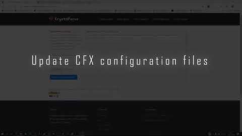 How to update CFX lightsaber configuration files