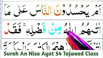 Surah An Nisa Ayat 54 | Learn Quran with Ahkaam e Tajweed Class | سورة النسآء
