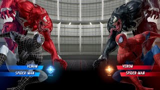 Red Venom & Black Spider Man VS Venom & Red Spider Man - Marvel vs Capcom Infinite