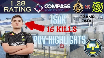⫷CS2 POV HIGHLIGHTS⫸ isak | YaLLa Compass 2024 | TheMongoLz vs NiP | Grand Final | map3 Nuke