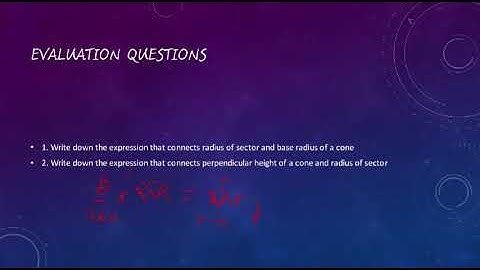 The relationship between area of a cone and sector