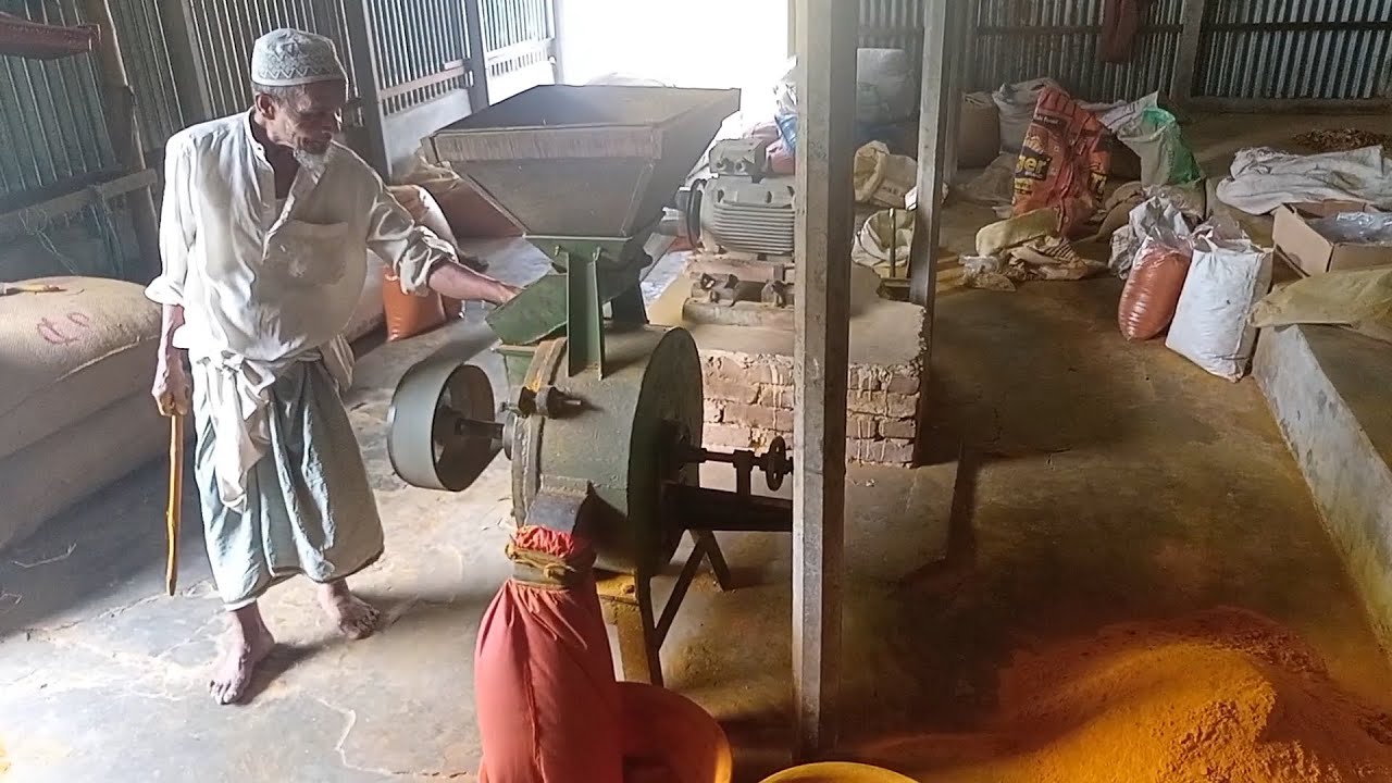 Turmeric Thread Making Process Making Turmeric powder at mill || @Soinikenterprise - YouTube