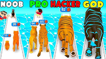 NOOB VS PRO VS HACKER VS GOD IN CAT EVOLUTION WITH SHINCHAN & CHOP