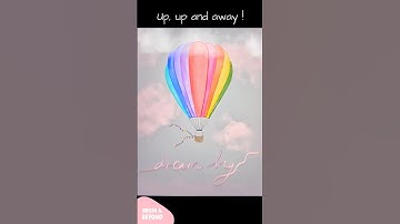 Painting a Rainbow Hot Air Balloon in Watercolors #procreateart #digitalart