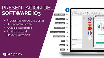 Demo software encuestación avanzada, análisis cuanti-cuali y visualización de datos iQ3 by Sphinx