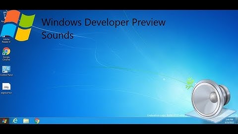 Windows Developer Preview Sounds