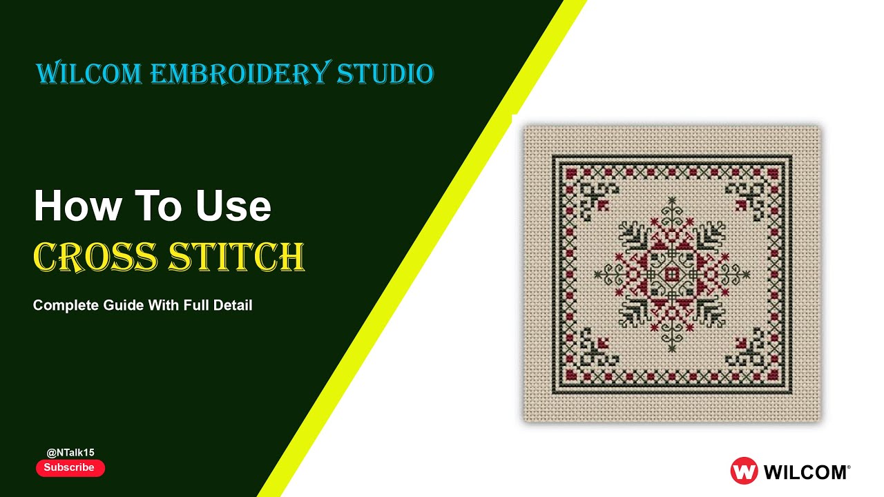 How To Use Cross Stitch In Wilcom Embroidery Studio | Nadeem Talk