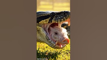 Heroic Rescue Team Saves Lonely Cow from Deadly Giant Python🐍.#animals #rescue #python