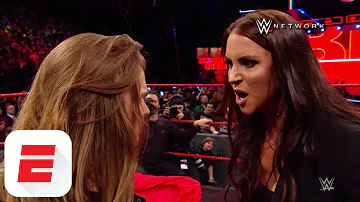 Ronda Rousey gets confrontational with Triple H and Stephanie McMahon at Elimination Chamber | ESPN