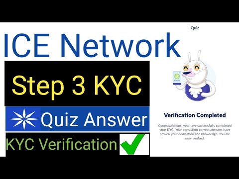 How to ICE Network KYC Step 3 Questions & Answer Pass 21 Question I Ice Quiz Kase pass kry