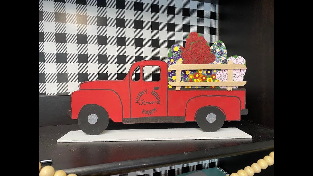 Dollar Tree DIY Red Farm Truck YouTube