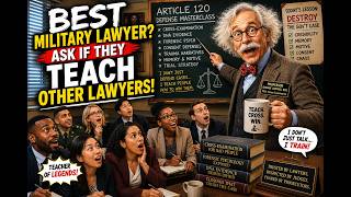 Best Military Sexual Assault Defense Lawyer? A Real Expert Teaches Other Lawyers