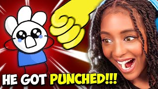 He got punched!!