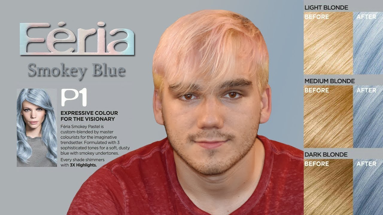smoky blue hair color