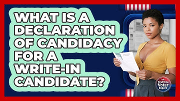 What Is A Declaration Of Candidacy For A Write-in Candidate? - First Time Voter Expert